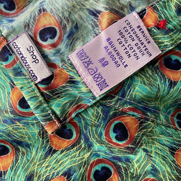 Dalila Peacock Feather Pattern Shirt , by Coton DOuX Paris - Picture 7 of 9